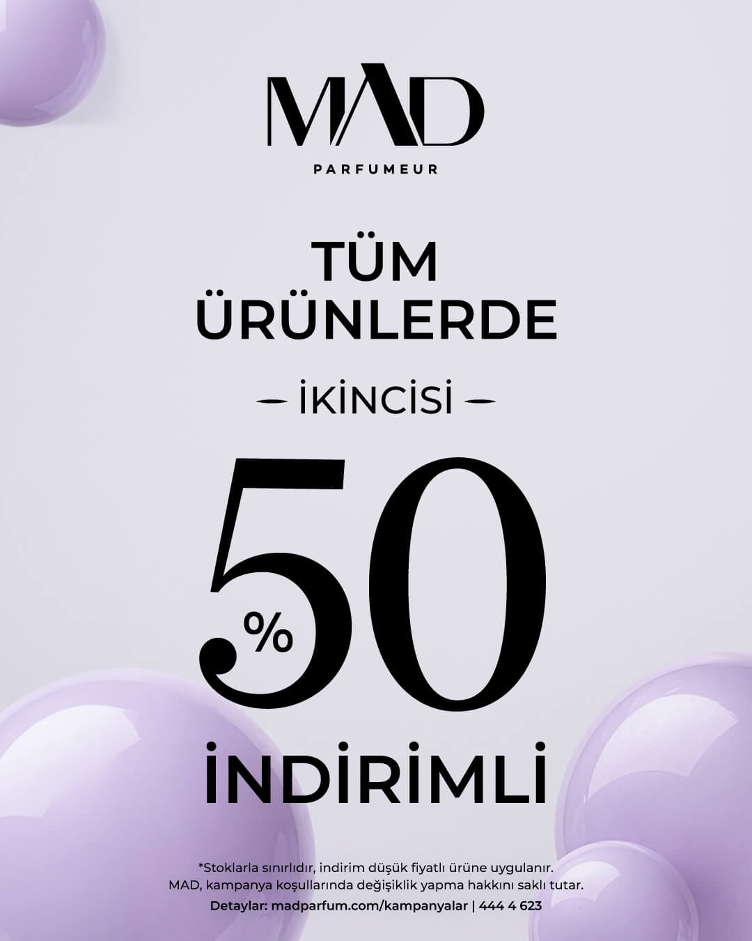 MAD Parfüm Tüm Ürünlerde İkincisi %50 İndirimli