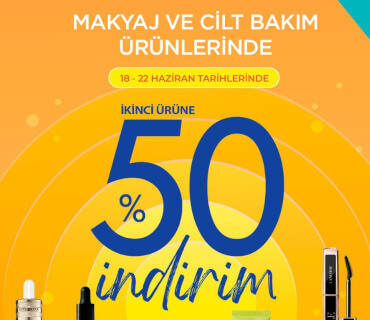 Sevil 18-22 Haziran İkinci Ürüne %50 İndirim
