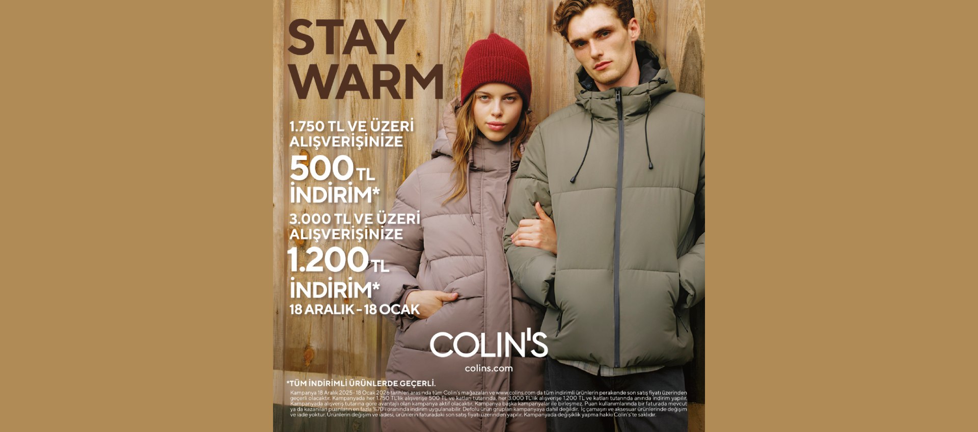 Colins' de 500 TL ve 1.200 TL İndirim!