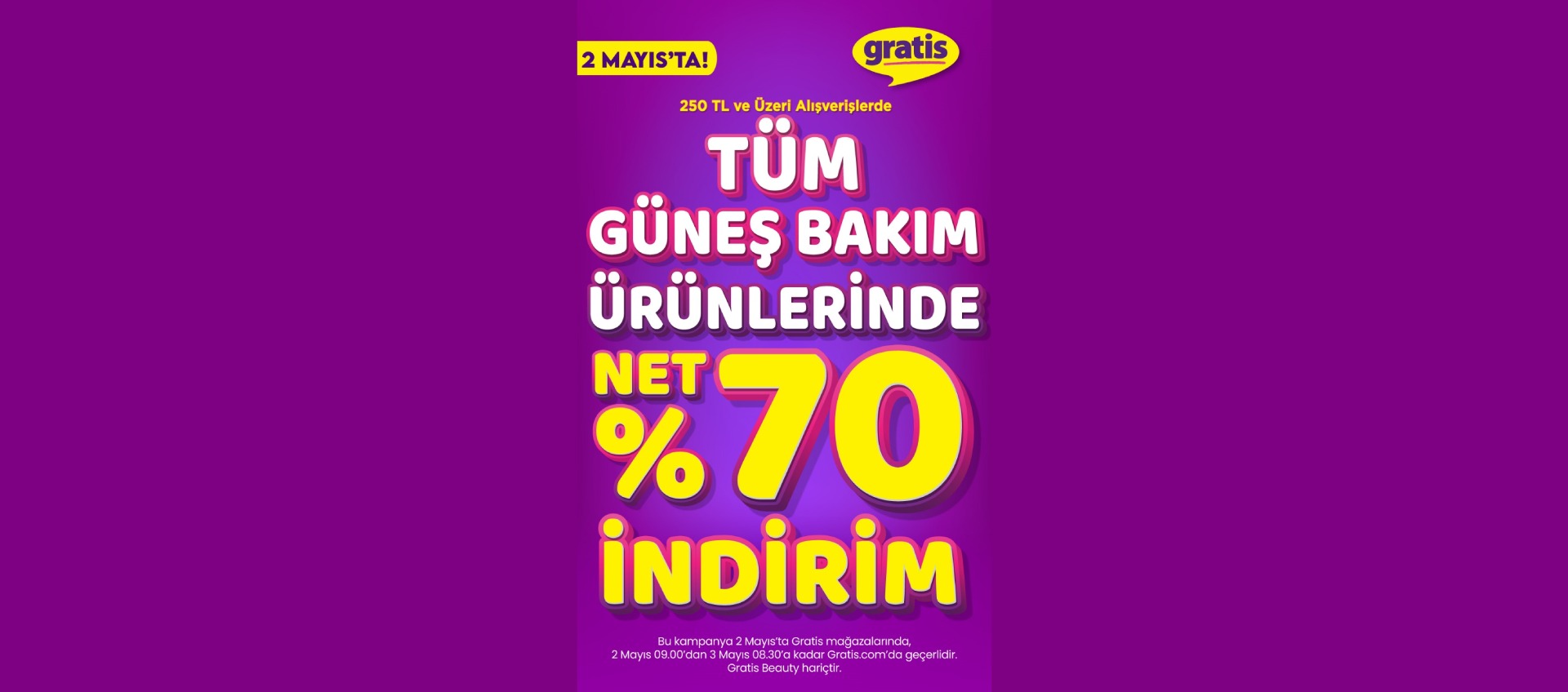 Gratis' ten Net %70 İndirim!