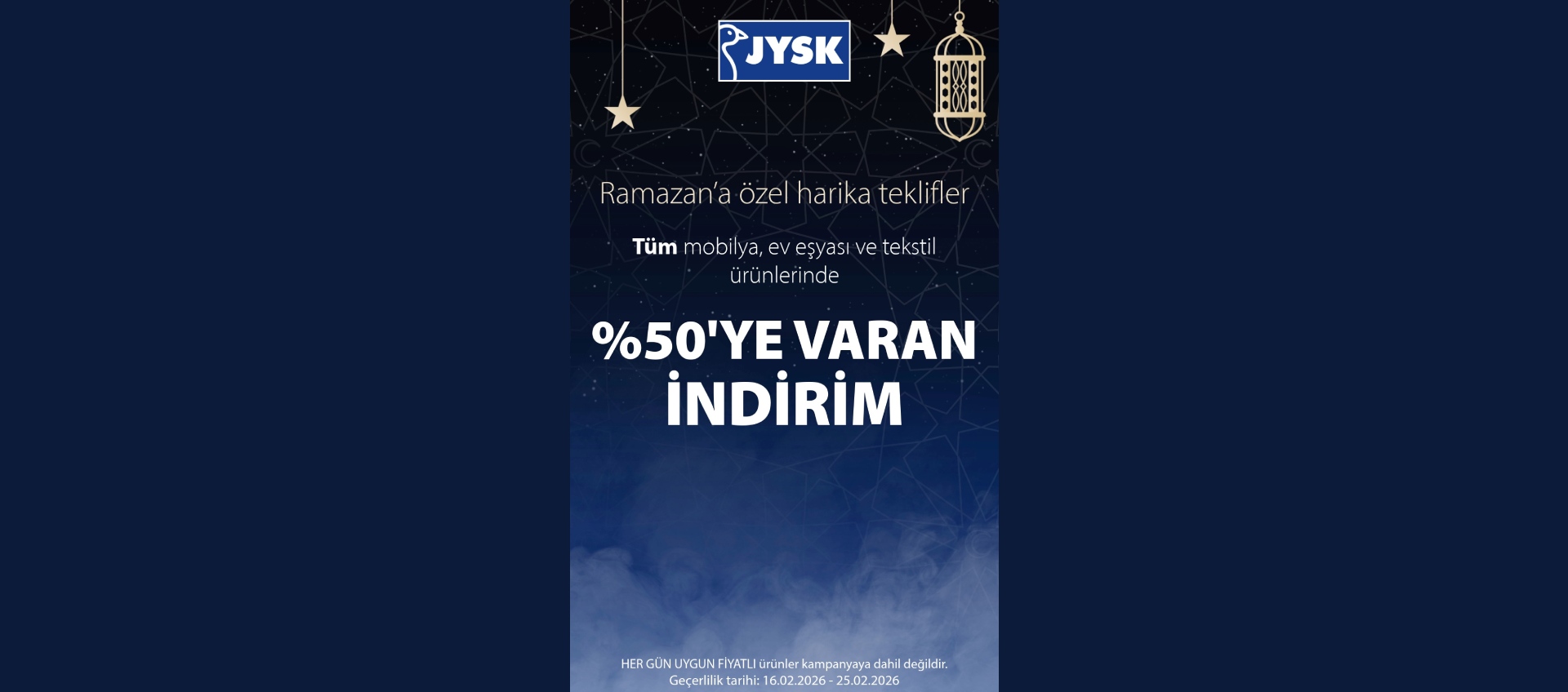 JYSK %50'ye Varan İndirim!