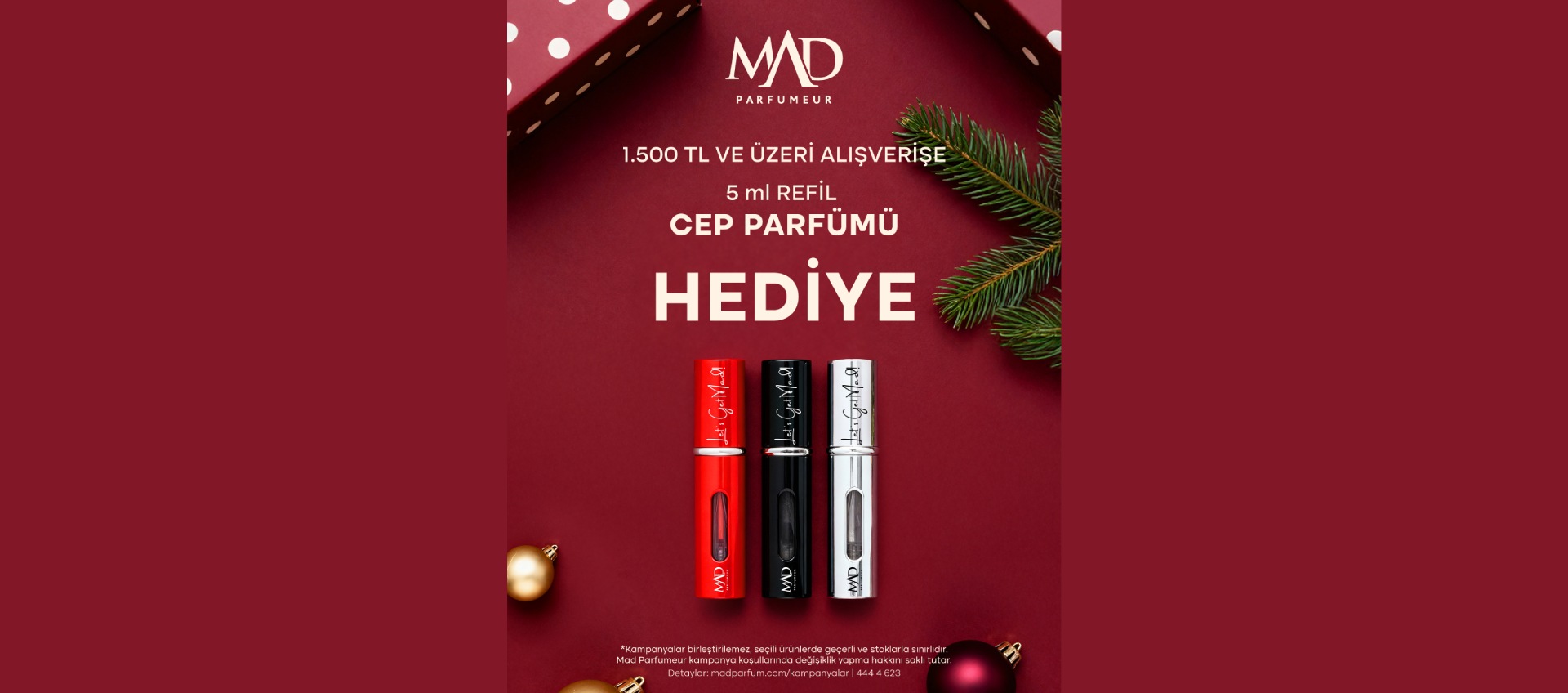 MAD 1.500 TL ve Üzeri Alışverişe 5 Ml Refil Cep Parfümü Hediye!