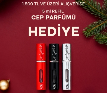 MAD 1.500 TL ve Üzeri Alışverişe 5 Ml Refil Cep Parfümü Hediye!