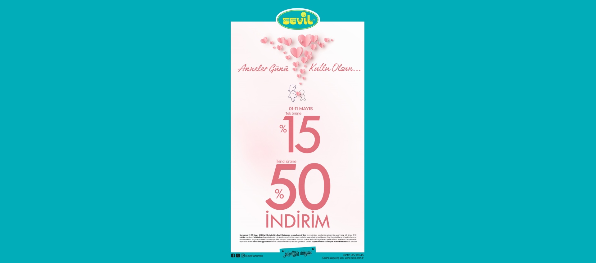 Sevil' den Anneler Gününe Özel İndirim!